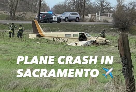 Terrifying Moment as Small Plane Crashes During Emergency Landing Near Rio Linda Blvd: Pilot Hospitalized