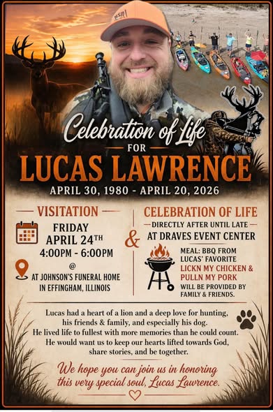 Lucas Lee Lawrence Altamont, IL Obituary – Lucas Lee Lawrence Sudden and Tragic Passing – Lucas Lee Lawrence: Beloved Altamont Native and Aspiring Outdoorsman Dies in Shocking Weekend Accident